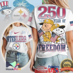 Pittsburgh ST Shirtlers Snoopy 250 Year Of Freedom Patriotic Peanuts T Shirt