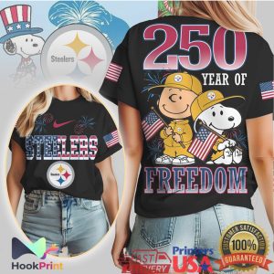 Pittsburgh ST Shirtlers Snoopy 250 Year Of Freedom Patriotic Peanuts T Shirt