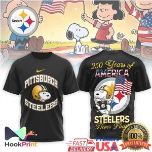Pittsburgh ST Shirtlers Snoopy 250 Years of America NFL T Shirt
