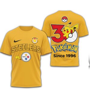 Pittsburgh Slers x Pokemon 30th Anniversary Pikachu T Shirt