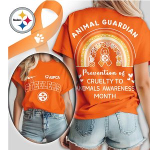 Pittsburgh Steelers ASPCA Animal Guardian Prevention of Cruelty to Animals Awareness T Shirt