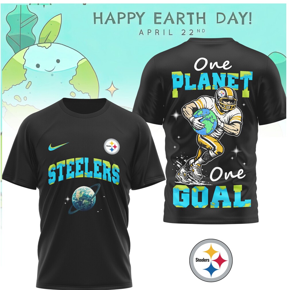 Pittsburgh Steelers Earth Day One Planet One Goal Football NFL Shirt Pittsburgh Steelers Earth Day One Planet One Goal Football NFL Shirt