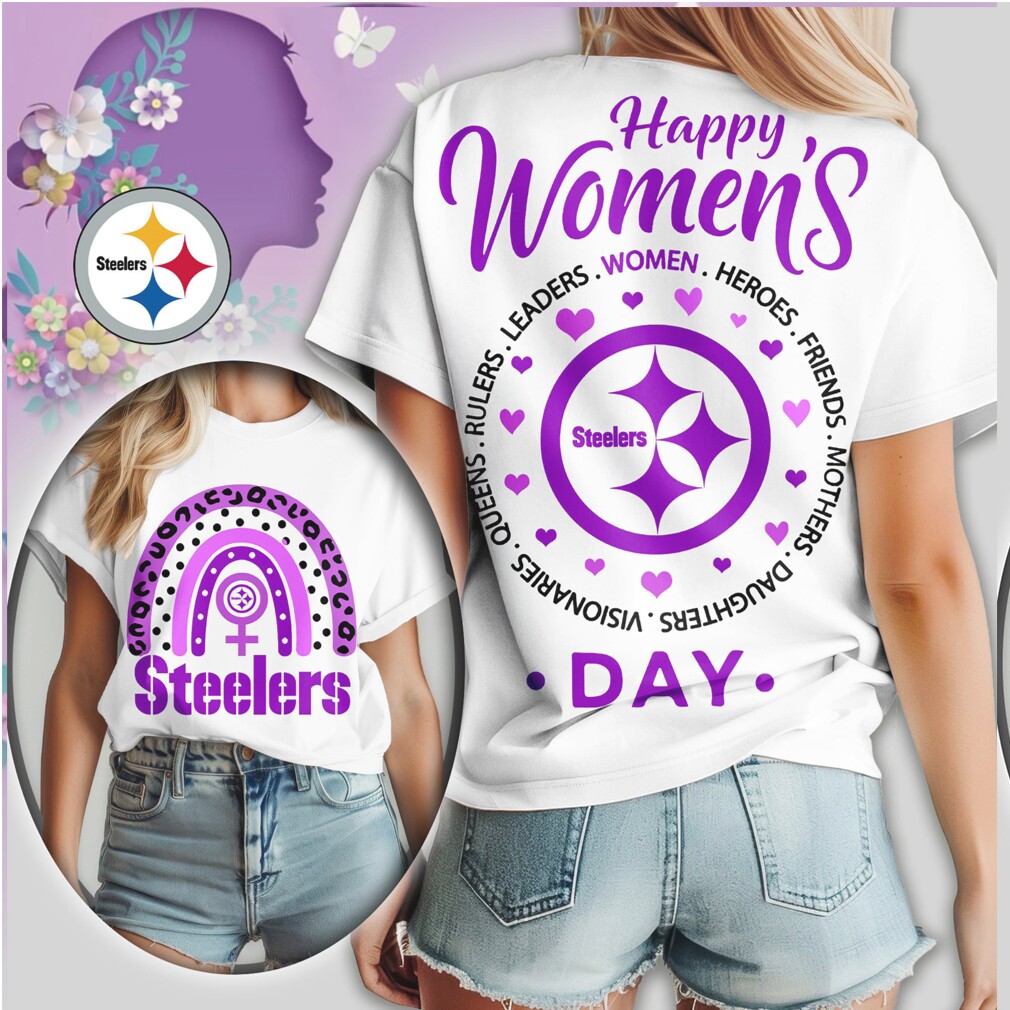 Pittsburgh Steelers Happy Womens Day Purple Rainbow Fan NFL Shirt Pittsburgh Steelers Happy Womens Day Purple Rainbow Fan NFL Shirt