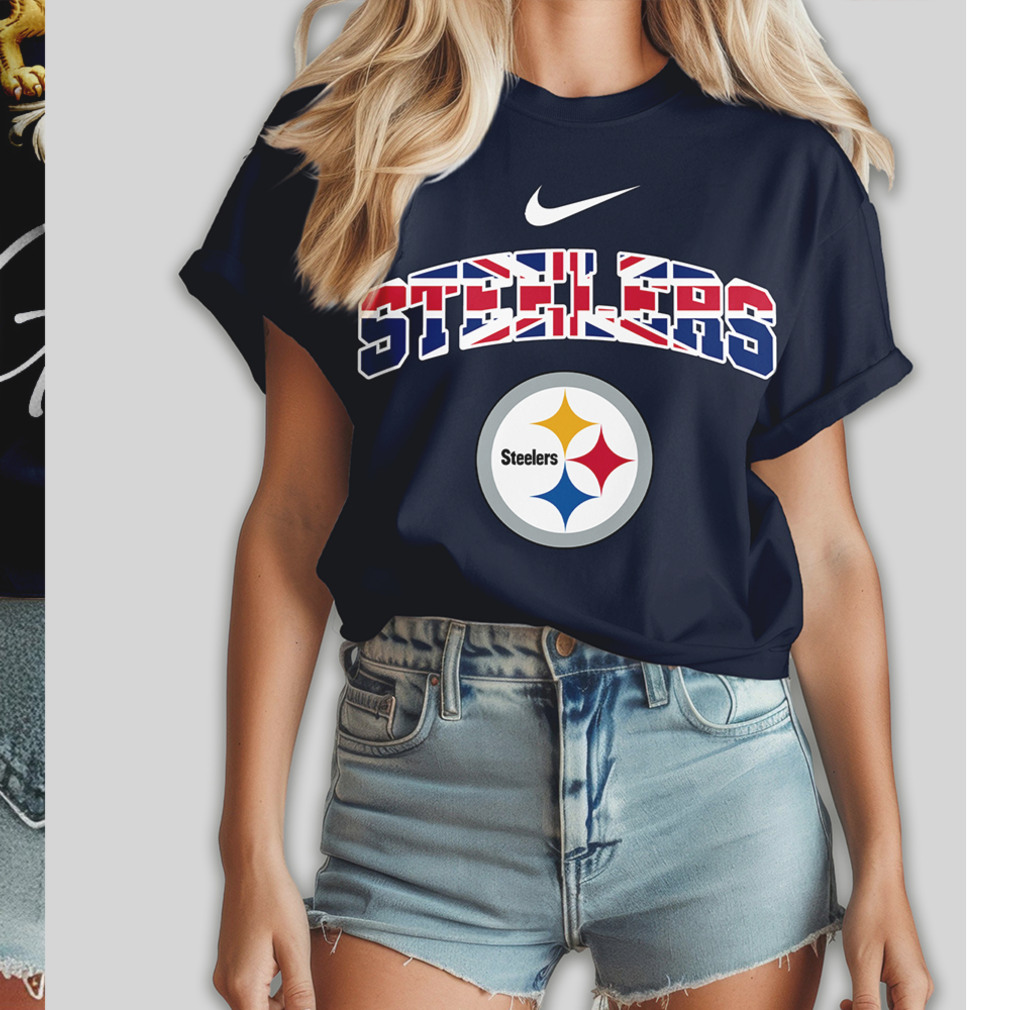 Pittsburgh Steelers UK Logo Royal Crest Graphic NFL Football T Shirt Pittsburgh Steelers UK Logo Royal Crest Graphic NFL Football T Shirt