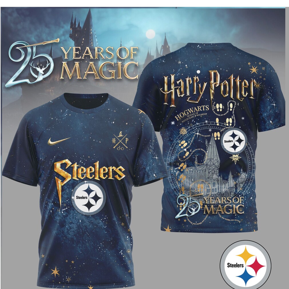Pittsburgh Steelers x Harry Potter 25 Years of Magic Galaxy T Shirt Pittsburgh Steelers x Harry Potter 25 Years of Magic Galaxy T Shirt