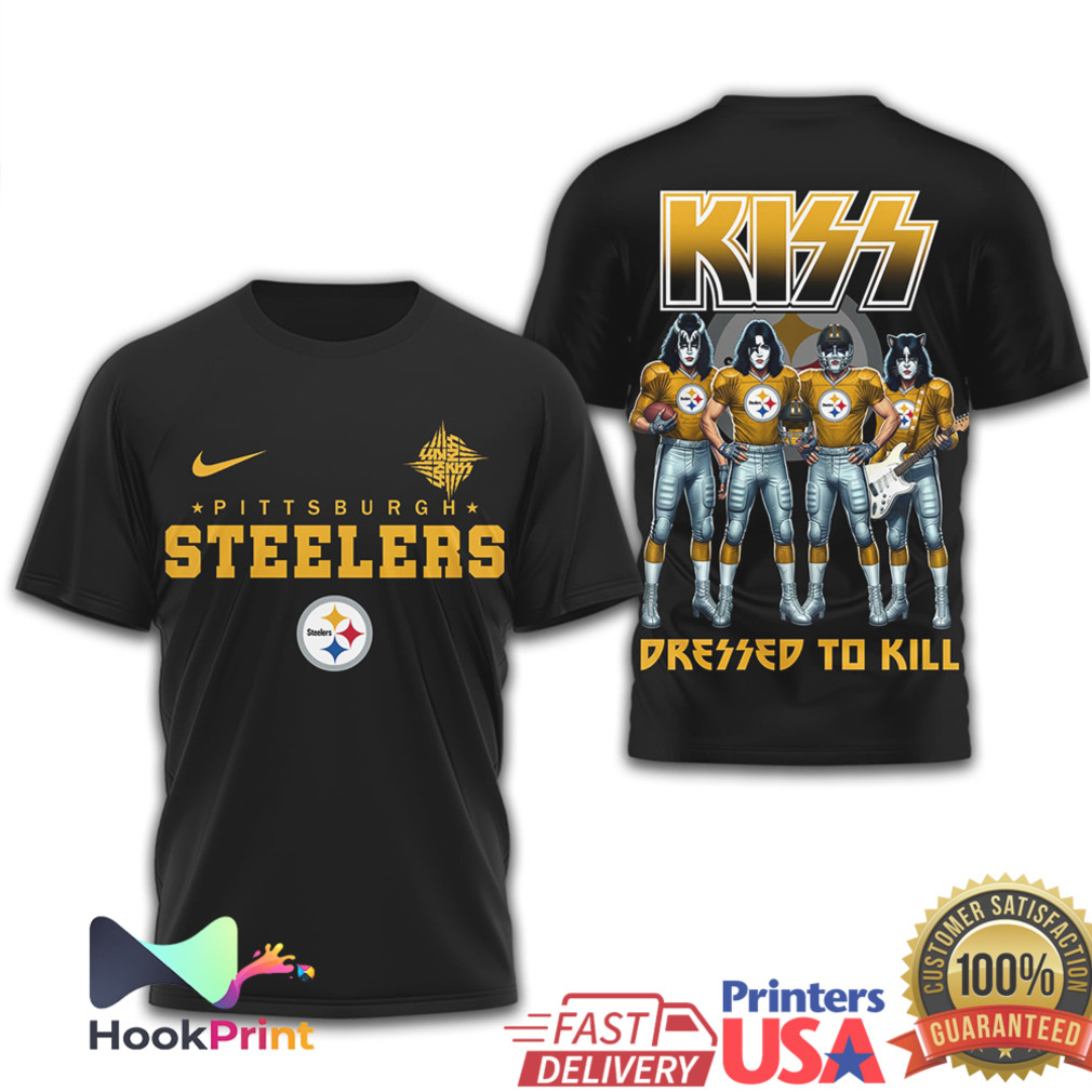 Pittsburgh Steelers x KISS Rock Band Dressed To Kill T Shirt Pittsburgh Steelers x KISS Rock Band Dressed To Kill T Shirt