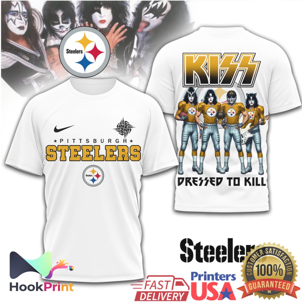 Pittsburgh Steelers x KISS Rock Band Dressed To Kill T Shirt Pittsburgh Steelers x KISS Rock Band Dressed To Kill T Shirt