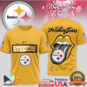 Pittsburgh Steelers x Rolling Stones Steel Curtain Rock T Shirt Pittsburgh Steelers x Rolling Stones Steel Curtain Rock T Shirt
