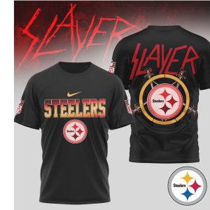 Pittsburgh Steelers x Slayer Pentagram Sword Football T Shirt Pittsburgh Steelers x Slayer Pentagram Sword Football T Shirt