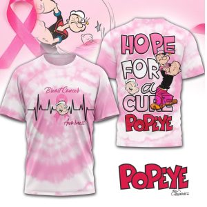 Popeye The Sailor Man Hope For A Cure Breast Cancer Awareness Shirt Popeye The Sailor Man Hope For A Cure Breast Cancer Awareness Shirt