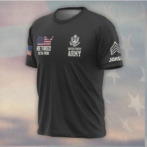 Proud Veteran America 250 Army Retired 1776 2026 US Map Shirt