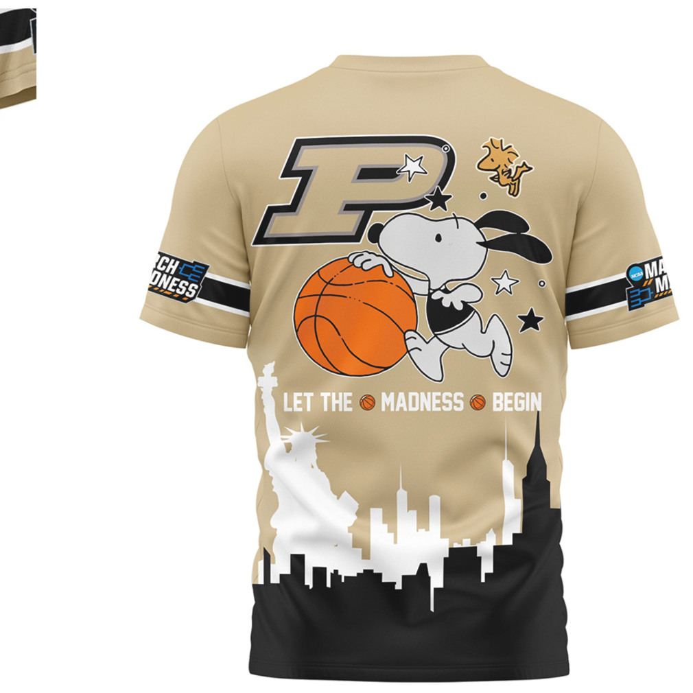 Purdue Boilermakers Snoopy March Madness 2026 Let The Madness Begin Shirt Purdue Boilermakers Snoopy March Madness 2026 Let The Madness Begin Shirt