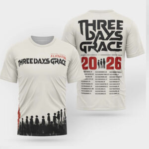 Three Days Grace Alienation Tour 2025 2026 Cream Shirt