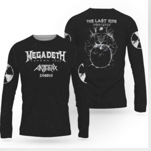 Megadeth Anthrax Exodus The Last Ride 1983 2025 Tour Shirt