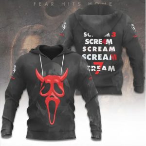 Red Devil Ghostface Scream Movie Franchise Evolution T Shirt