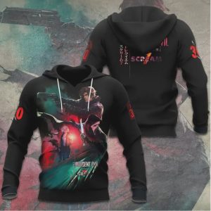 Resident Evil x Scream Requiem 30th Anniversary Mashup 3D Apparel T Shirt