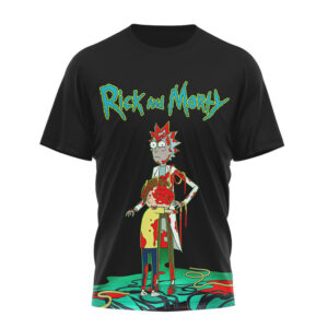 Rick and Morty Blood Splatter Adventure Portal Shirt