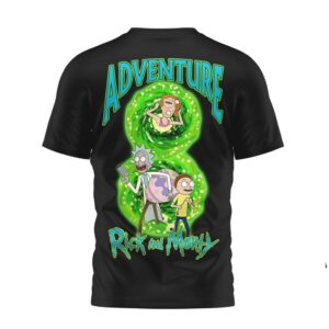 Rick and Morty Blood Splatter Adventure Portal Shirt