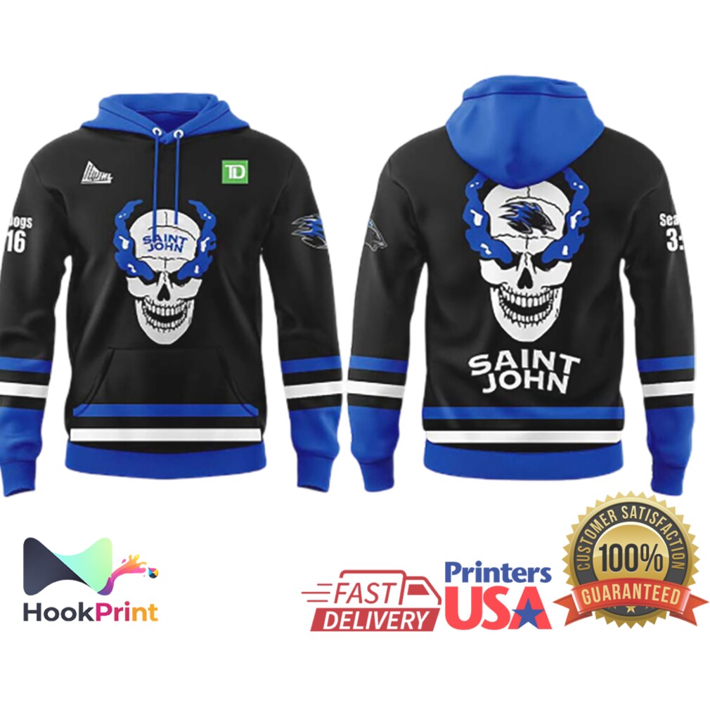 Saint John Skull Graphic Blue Black Sportswear Shirt Saint John Skull Graphic Blue Black Sportswear Shirt