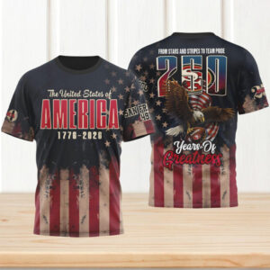 San Francisco 49ers 250 Years of Greatness USA Patriotic Stars NFL T Shirt