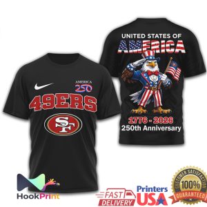 San Francisco 49ers America 250th Anniversary 1776 2026 Shirt