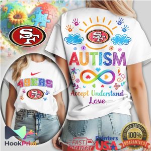 San Francisco 49ers Autism Awareness 49ers Logo Support & Love T Shirt