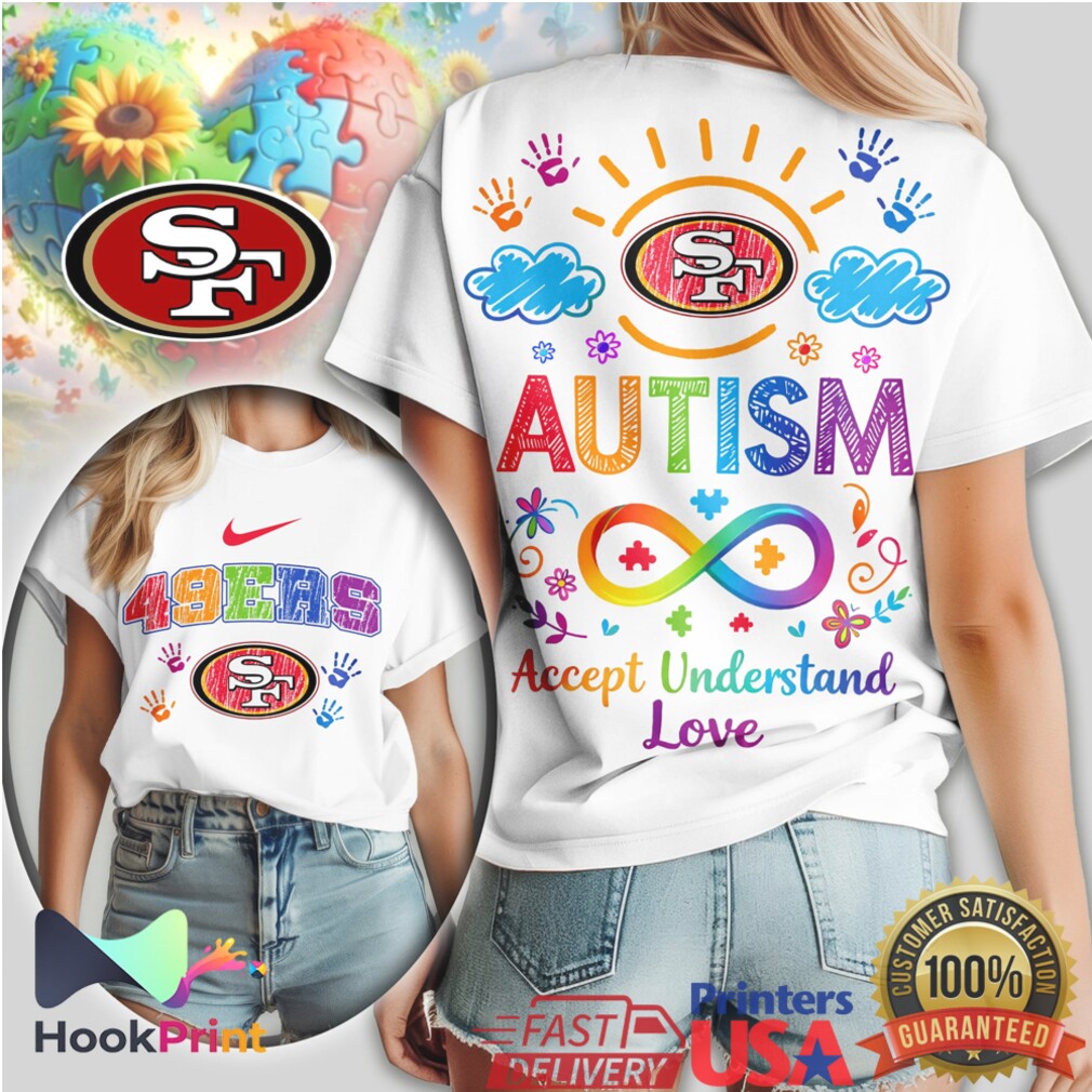 San Francisco 49ers Autism Awareness 49ers Logo Support & Love T Shirt San Francisco 49ers Autism Awareness 49ers Logo Support & Love T Shirt