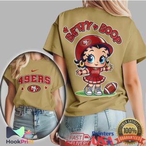 San Francisco 49ers Betty Boop Football Cute Niners Fan T Shirt