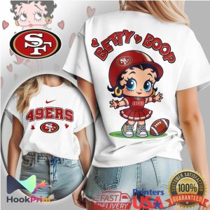 San Francisco 49ers Betty Boop Football Cute Niners Fan T Shirt