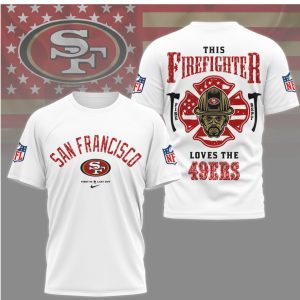 San Francisco 49ers Firefighter Men's Red & Gold First Responder NFL Hero T Shirt