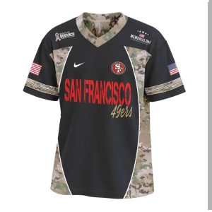 San Francisco 49ers Memorial Day Salute to Service Camo Military Jersey