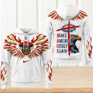 San Francisco 49ers NFL Make America Godly Again MAGA Eagle Hoodie