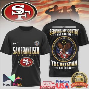 San Francisco 49ers Veteran Serving My Country Pride T Shirt