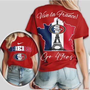 San Francisco 49ers Vive La France Paris Eiffel Tower NFL Shirt San Francisco 49ers Vive La France Paris Eiffel Tower NFL Shirt