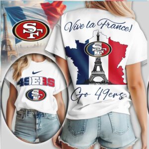 San Francisco 49ers Vive La France Paris Eiffel Tower NFL Shirt