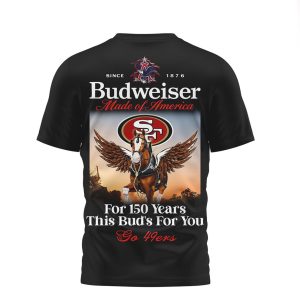 San Francisco 49ers x Budweiser 150 Years Anniversary Football Shirt San Francisco 49ers x Budweiser 150 Years Anniversary Football Shirt
