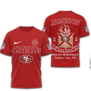 San Francisco 49ers x Jameson Irish Whiskey Sine Metu T Shirt