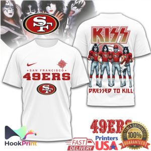 San Francisco 49ers x KISS Rock Band “Dressed To Kill” Fan T Shirt