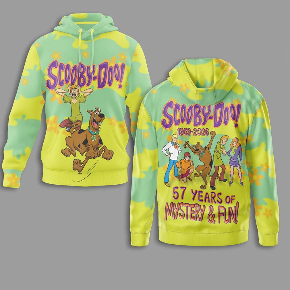 Scooby Doo 57 Years of Mystery & Fun 1969 2026 Anniversary T Shirt Scooby Doo 57 Years of Mystery & Fun 1969 2026 Anniversary T Shirt