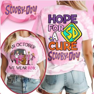 Scooby Doo In October We Wear Pink Breast Cancer Awareness Hope For A Cure Shirt