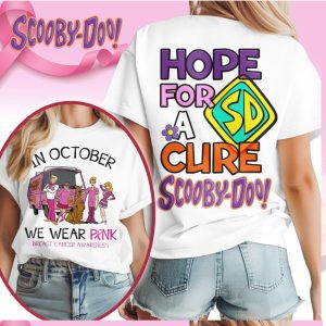 Scooby Doo In October We Wear Pink Breast Cancer Awareness Hope For A Cure Shirt