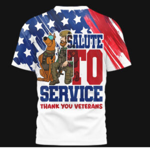 Scooby Doo Salute to Service Military Veterans Appreciation Shirt