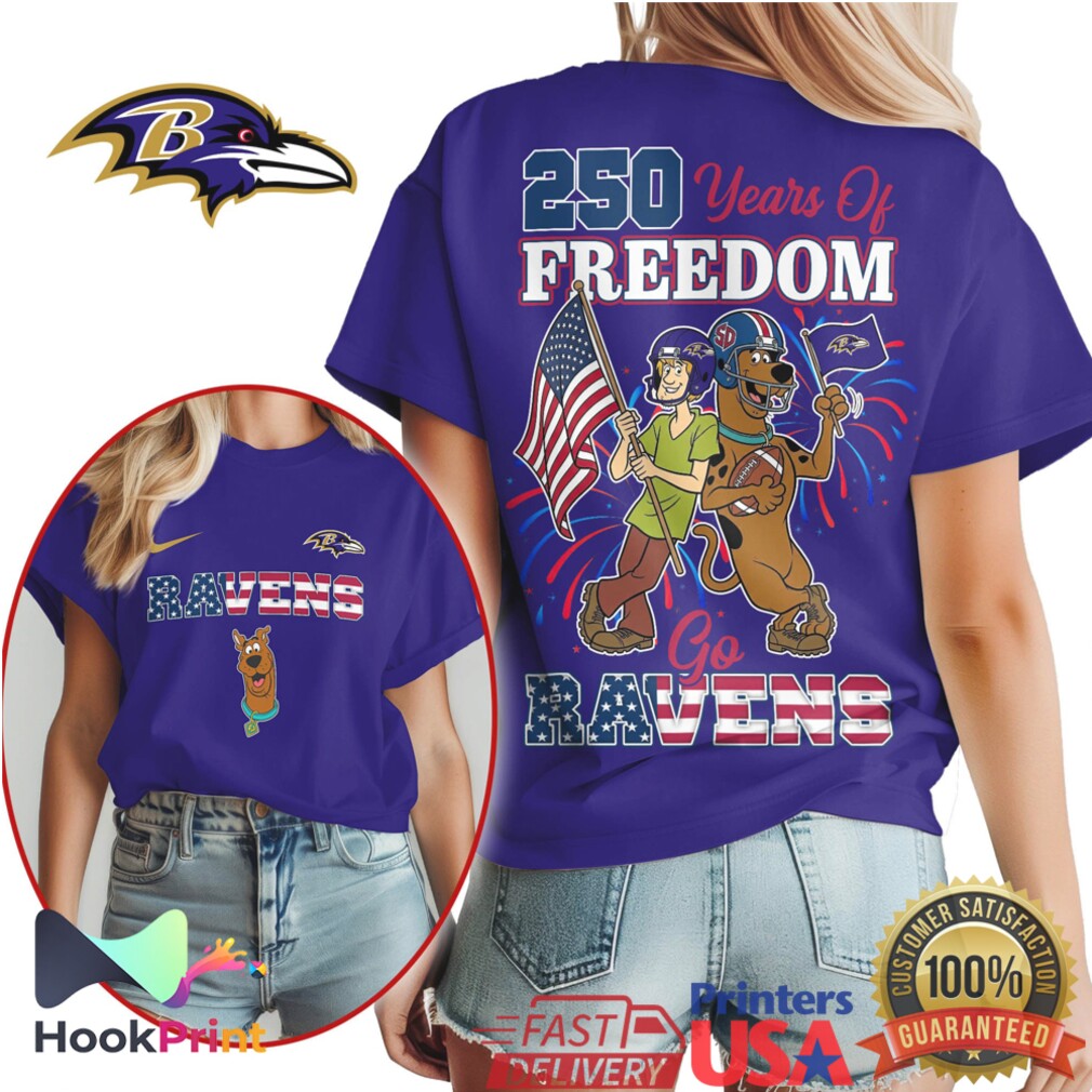 Scooby Doo Shaggy Baltimore Ravens 250 Years Of Freedom Football T Shirt Scooby Doo Shaggy Baltimore Ravens 250 Years Of Freedom Football T Shirt