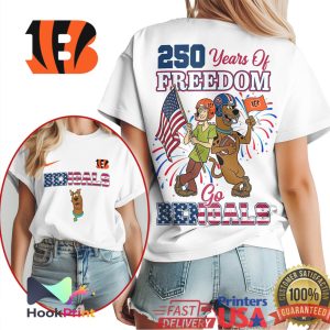 Scooby Doo Shaggy Cincinnati Bengals 250 Years Of Freedom Fan T Shirt
