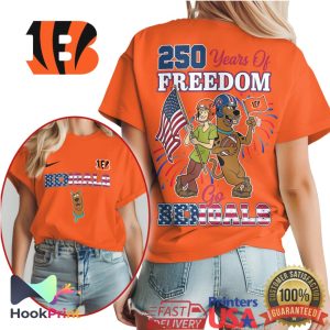 Scooby Doo Shaggy Cincinnati Bengals 250 Years Of Freedom Fan T Shirt