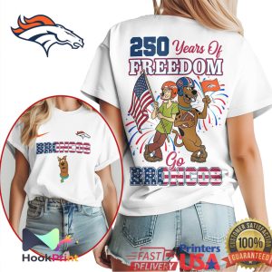 Scooby Doo Shaggy Denver Broncos 250 Years Of Freedom T Shirt