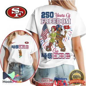 Scooby Doo Shaggy San Francisco 49ers 250 Years Of Freedom T Shirt