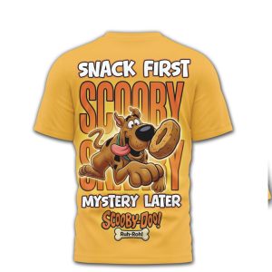Scooby Doo Snack First, Mystery Later Retro Cartoon Shirt