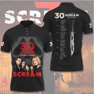 Scream 30 Year Anniversary Screening Tribute Original Cast Ghostface Mask Design T Shirt Scream 30 Year Anniversary Screening Tribute Original Cast Ghostface Mask Design T Shirt