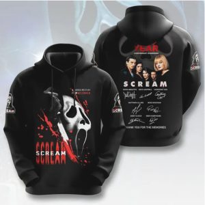 Scream 30 Year Anniversary Screening Wes Craven Cast Signed Ghostface Shirt Scream 30 Year Anniversary Screening Wes Craven Cast Signed Ghostface Shirt